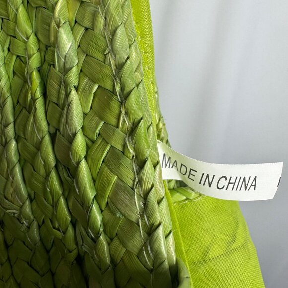 Bratz Summer Lime Green Woven Straw Tote Bag Summer‎ Vacationcore Beach - Picture 7 of 9